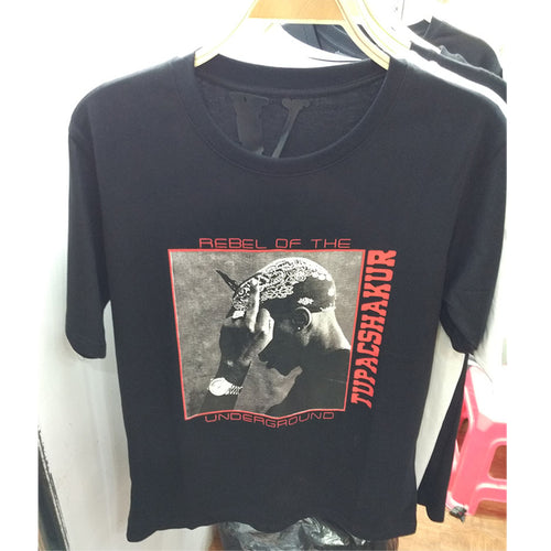 2pac Vlone T Shirts High Quality Hip Hop Rap